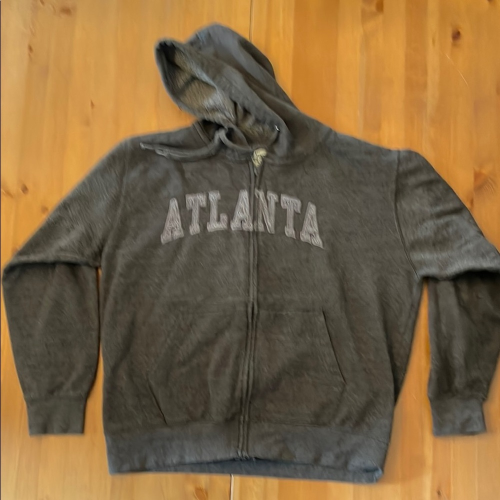 Men’s Gray Hoodie with ATLANTA logo - XL
